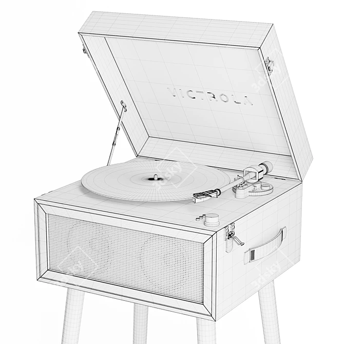 Victrola VTA-75 Bluetooth Retro Record Player 3D model image 6