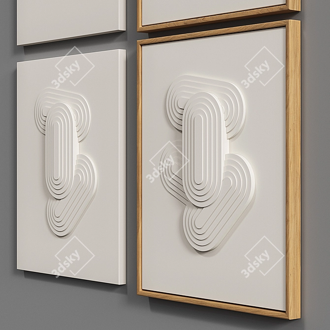 Sculpture Relief Art Set 3D model image 2