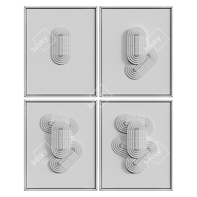 Sculpture Relief Art Set 3D model image 4