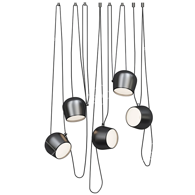 Sleek Aim Pendant Light 3D model image 1