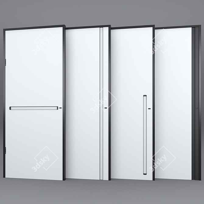 Modern Entrance Door Collection 3D model image 1