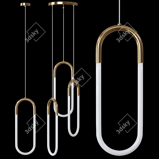 Elegant Pendulum Light 3D model image 3