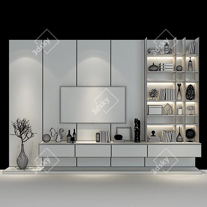 Modern Storage Solution: Cabinet Furniture 0146 3D model image 2