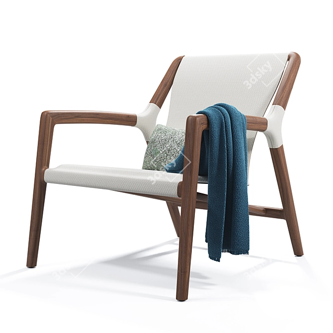 Rubelli Casa Tela Armchair: Stylish, Comfortable, and Versatile 3D model image 1