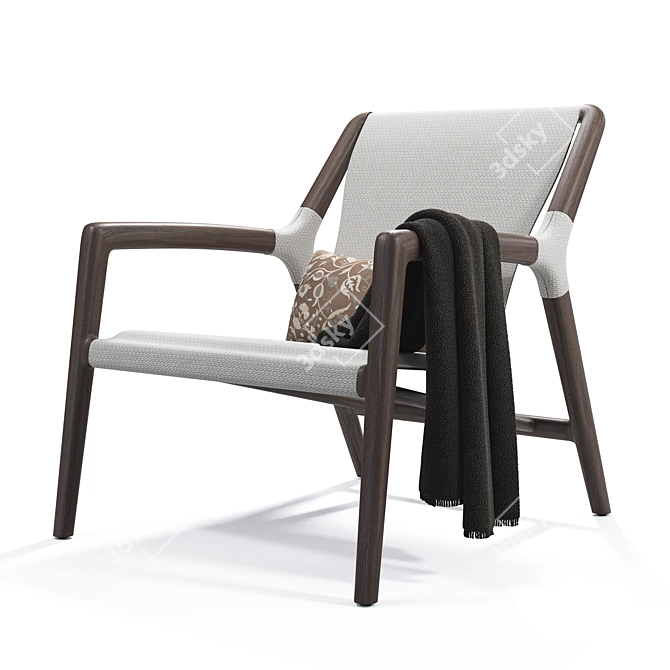 Rubelli Casa Tela Armchair: Stylish, Comfortable, and Versatile 3D model image 2