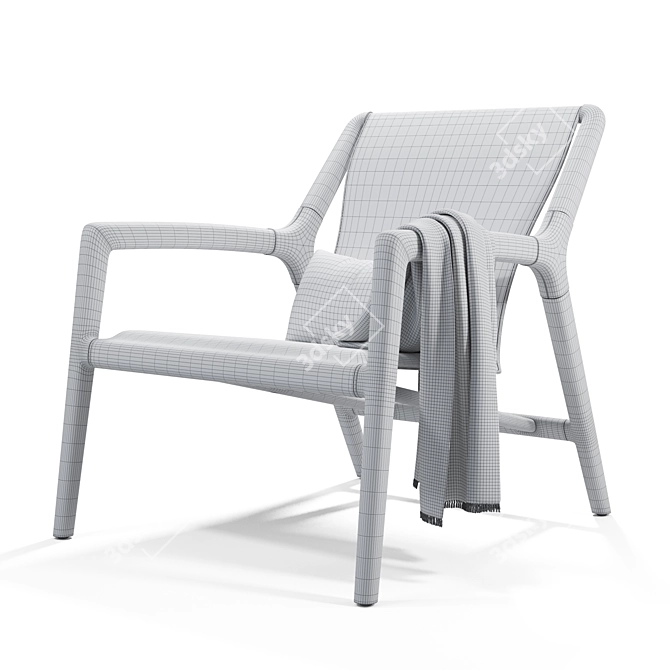 Rubelli Casa Tela Armchair: Stylish, Comfortable, and Versatile 3D model image 5