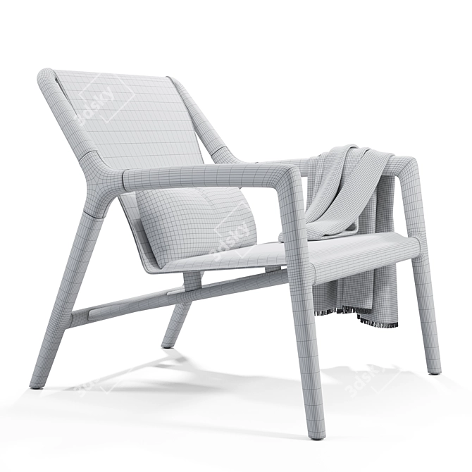 Rubelli Casa Tela Armchair: Stylish, Comfortable, and Versatile 3D model image 7