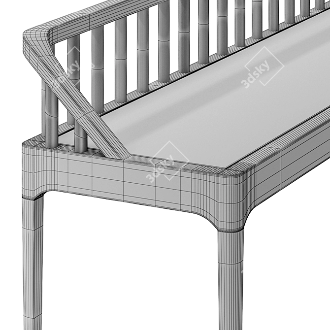 Spindle Bench: Ethnicraft Elegance 3D model image 3