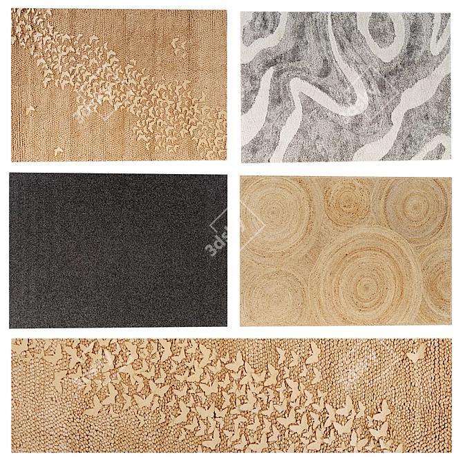 Luxury Rugs: High-Quality, Detailed Design 3D model image 2