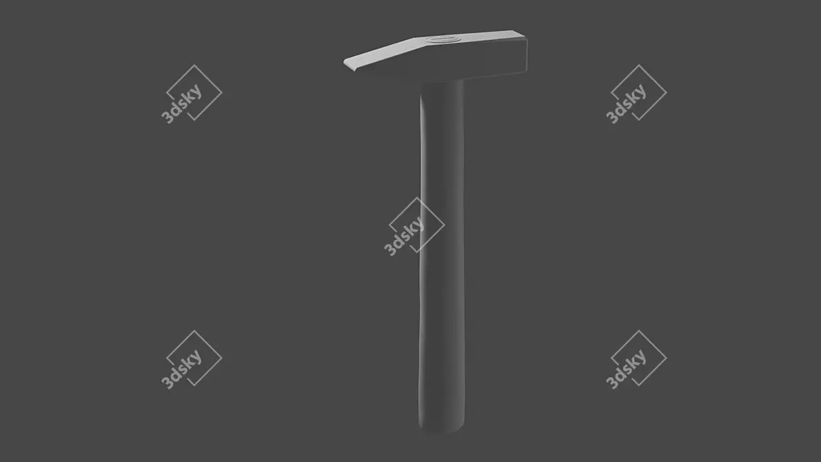 4K Hammer Model for Game Development 3D model image 3