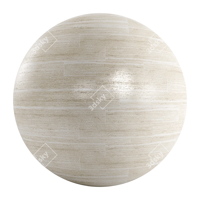 Travertine Facade: PBR 8K PNG 3D model image 2