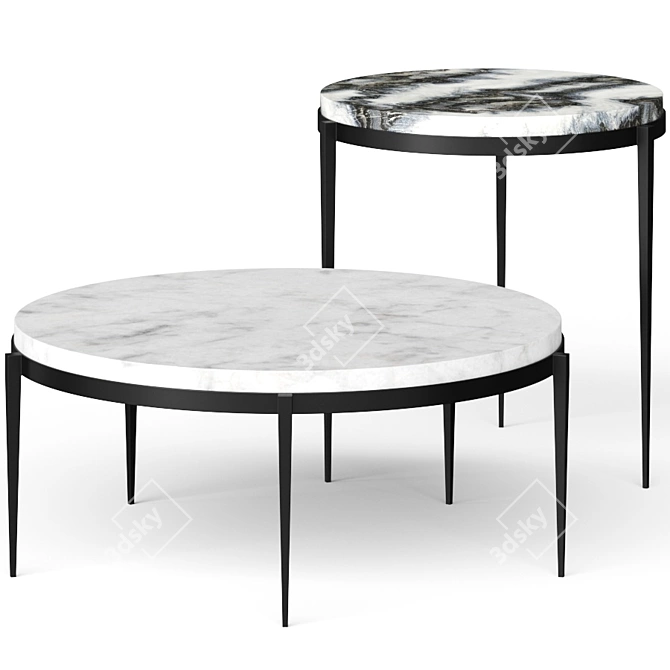 Sleek Elegance: Arteriors Kelsie Coffee Tables 3D model image 1