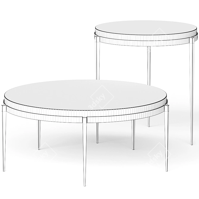 Sleek Elegance: Arteriors Kelsie Coffee Tables 3D model image 2