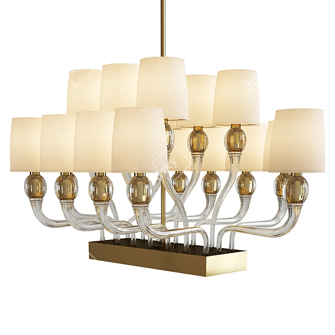 Elegant Bramante Chandelier 3D model image 1