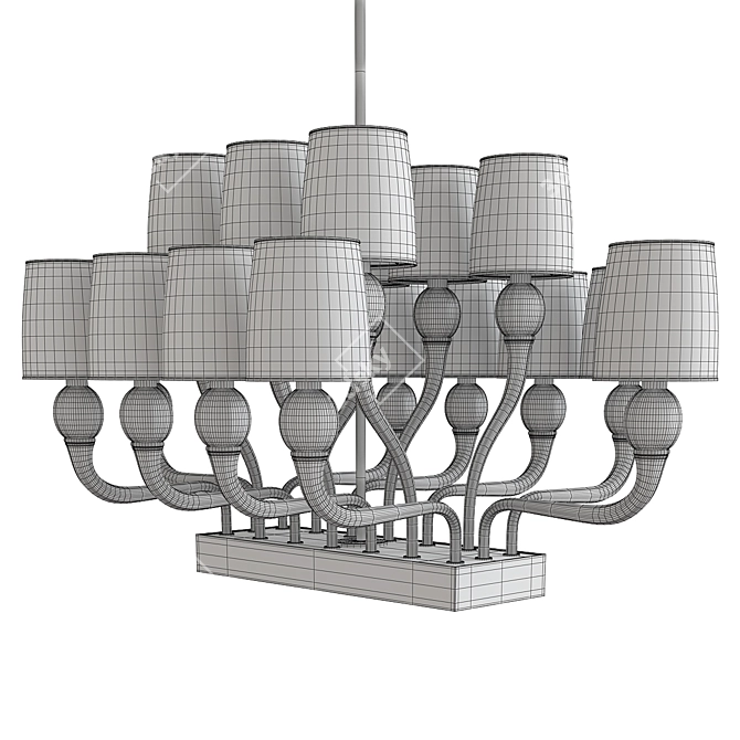 Elegant Bramante Chandelier 3D model image 3