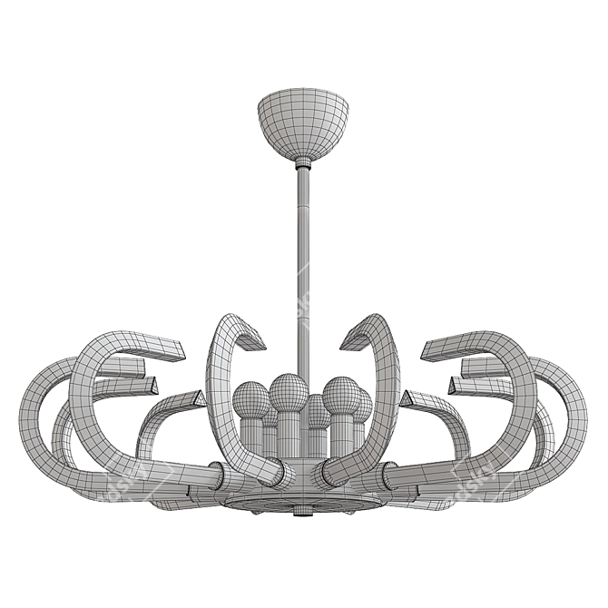 Elegant Tobia Chandelier 3D model image 3