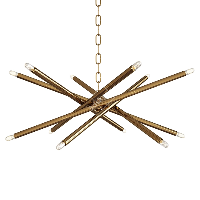 Elegant Exton Chandelier 3D model image 1