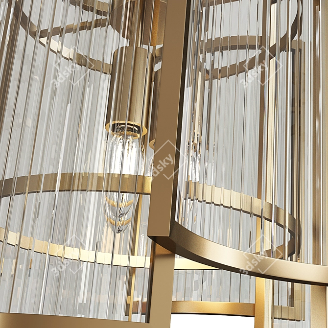 Sergio Pendant Lamp: Elegant Gold 3D model image 2