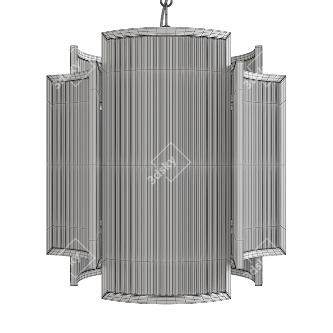 Sergio Pendant Lamp: Elegant Gold 3D model image 3