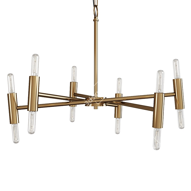 Elegant Ezra Chandelier: Timeless Beauty 3D model image 1