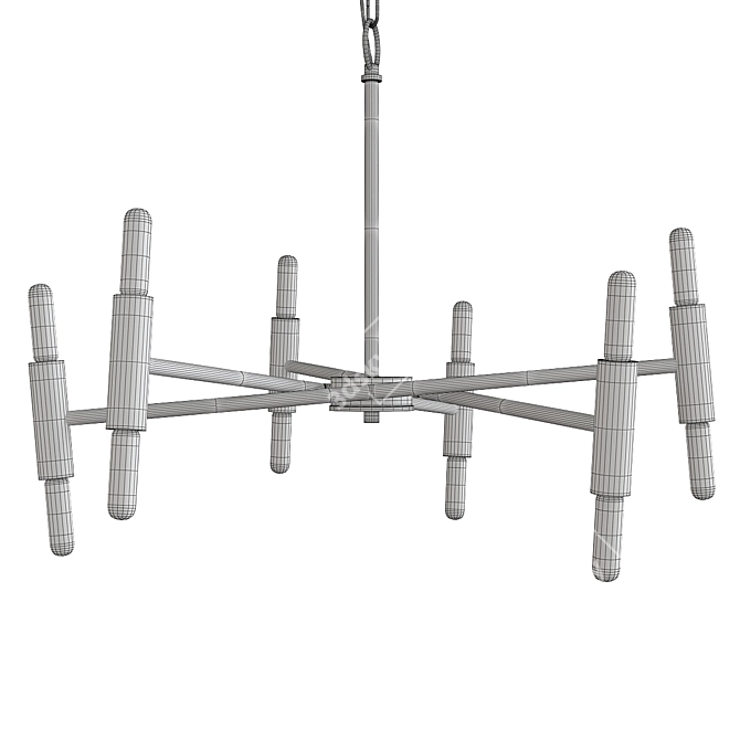 Elegant Ezra Chandelier: Timeless Beauty 3D model image 2