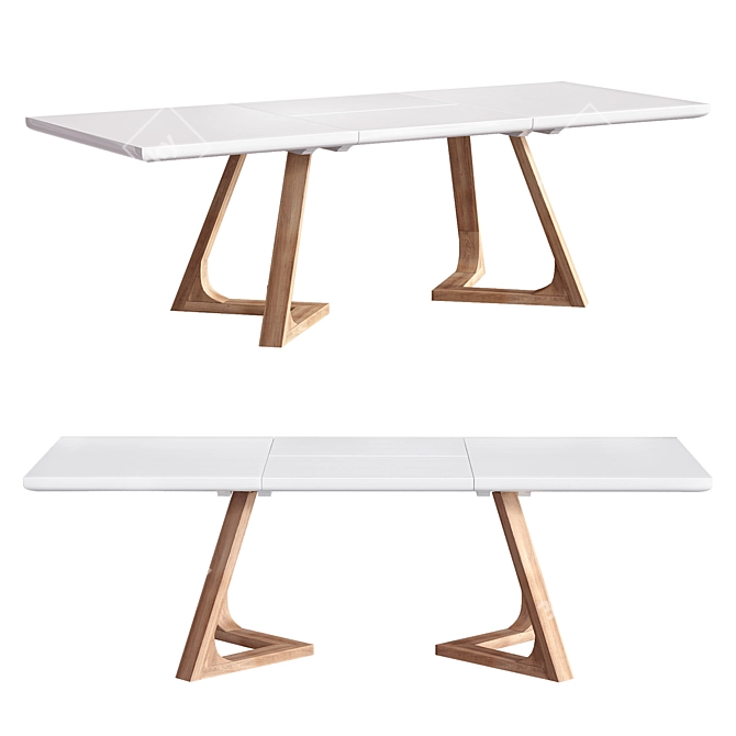 Avalon Folding Dining Table - Beautiful & Functional 3D model image 1