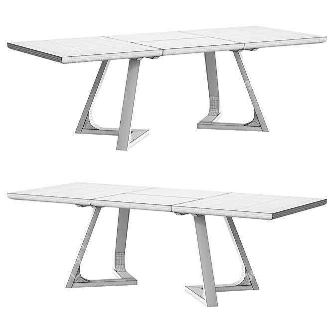 Avalon Folding Dining Table - Beautiful & Functional 3D model image 3