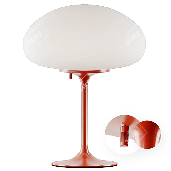 Elegant Design Line Mushroom Table Lamp 3D model image 1