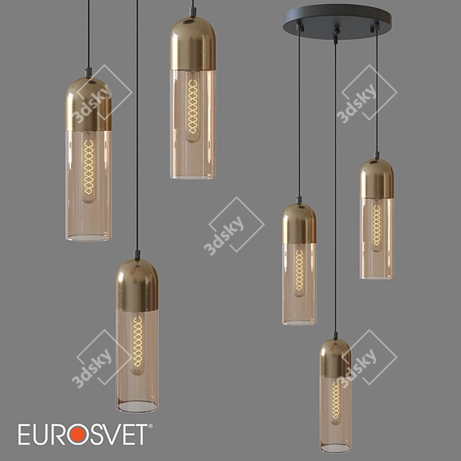 Amber Airon Pendant Lamp - Eurosvet 3D model image 1