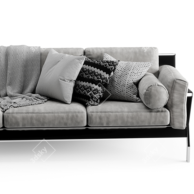 Contemporary Cassina Eloro Sofa 3D model image 2