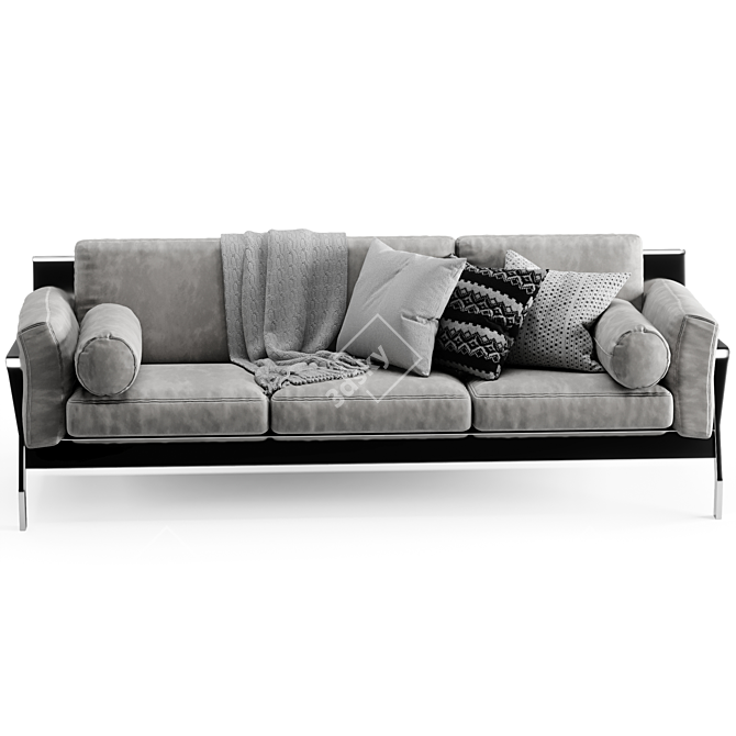 Contemporary Cassina Eloro Sofa 3D model image 4