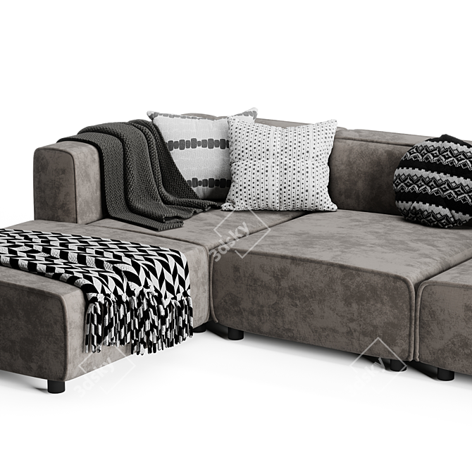 Modern Boconcept Sofa: 2015 Edition 3D model image 2
