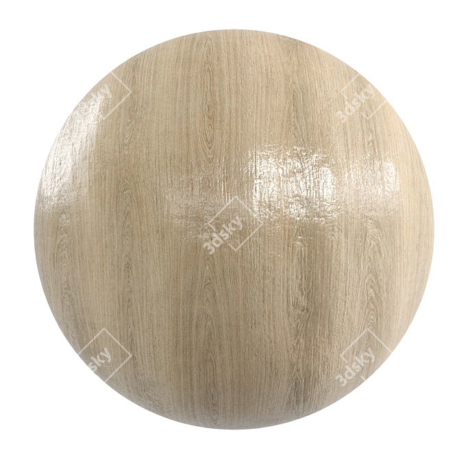 Smooth Oak Wood Planks 3D model image 1