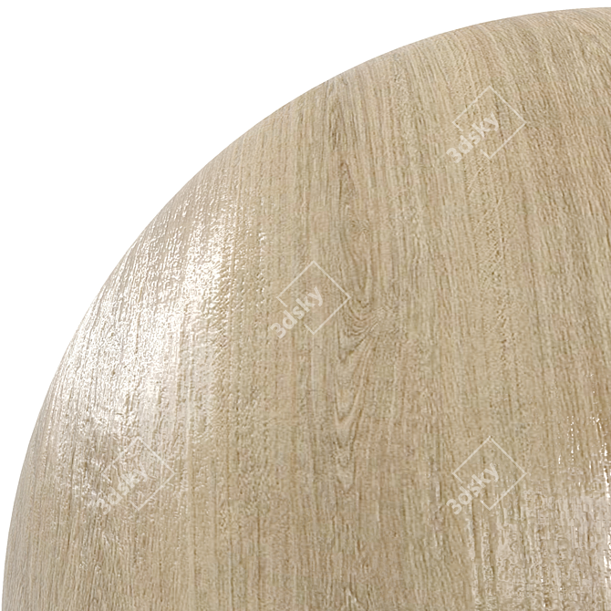 Smooth Oak Wood Planks 3D model image 4
