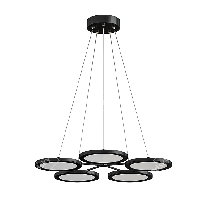 Sleek Nitro LED Chandelier 3D model image 1