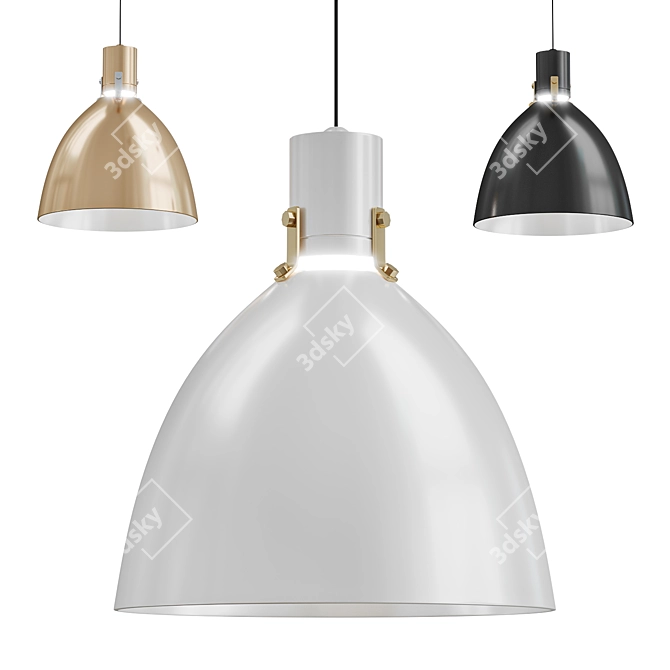 Elegant Brynne LED Pendant 3D model image 1