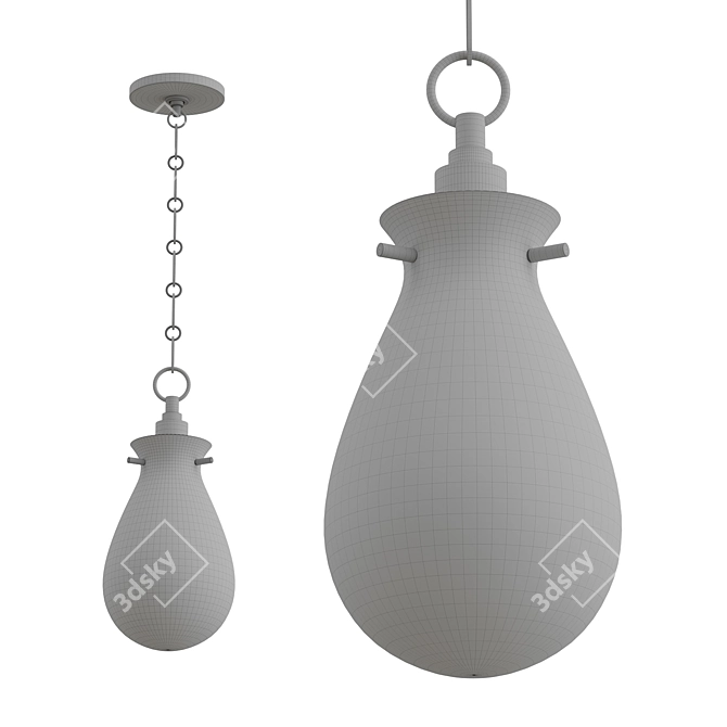 Elegant Ivy LED Pendant 3D model image 2