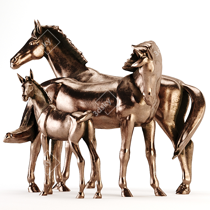 Equestrian Photogrammetry Sculptures 3D model image 7