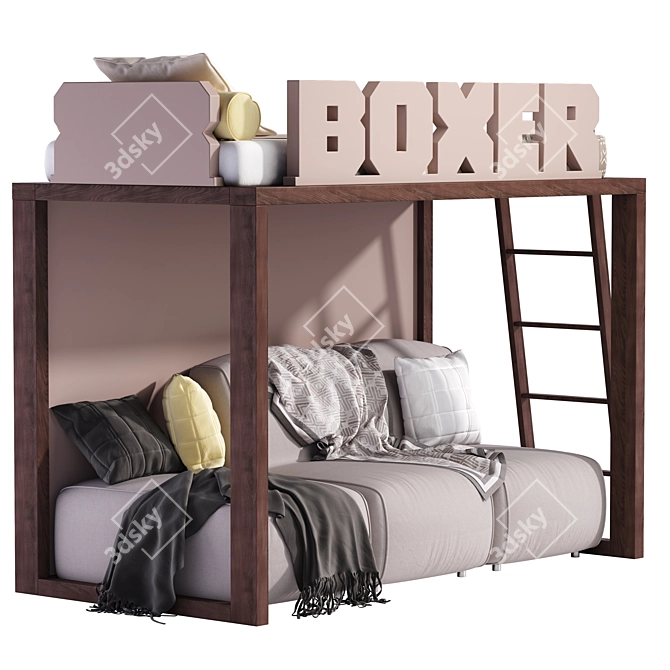 Title: DearKids Boxer Castello Bed Set 3D model image 2