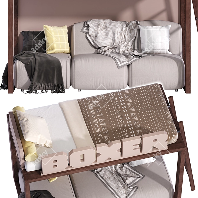 Title: DearKids Boxer Castello Bed Set 3D model image 6