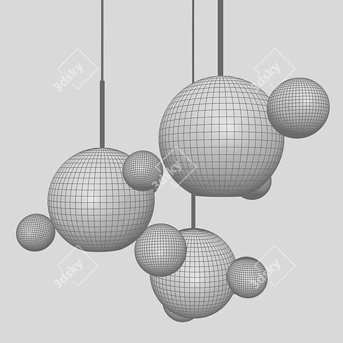 Modern Bopone Chandelier 3D model image 2