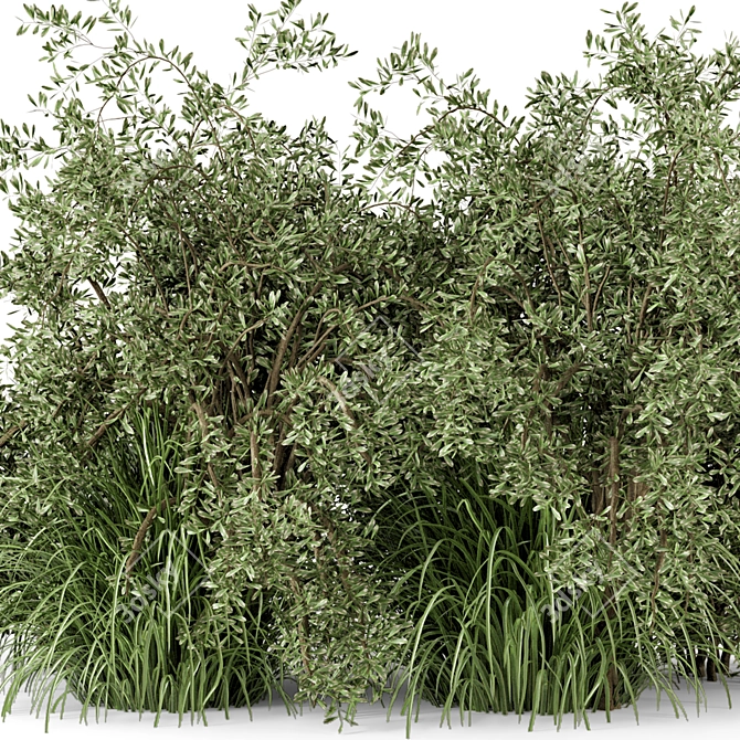 Lush Outdoor Bush Set - 219 Varieties 3D model image 5