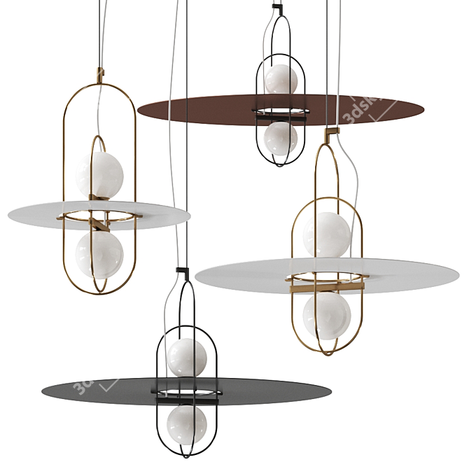 SETAREH Pendant Lamp: Modern Elegance 3D model image 1