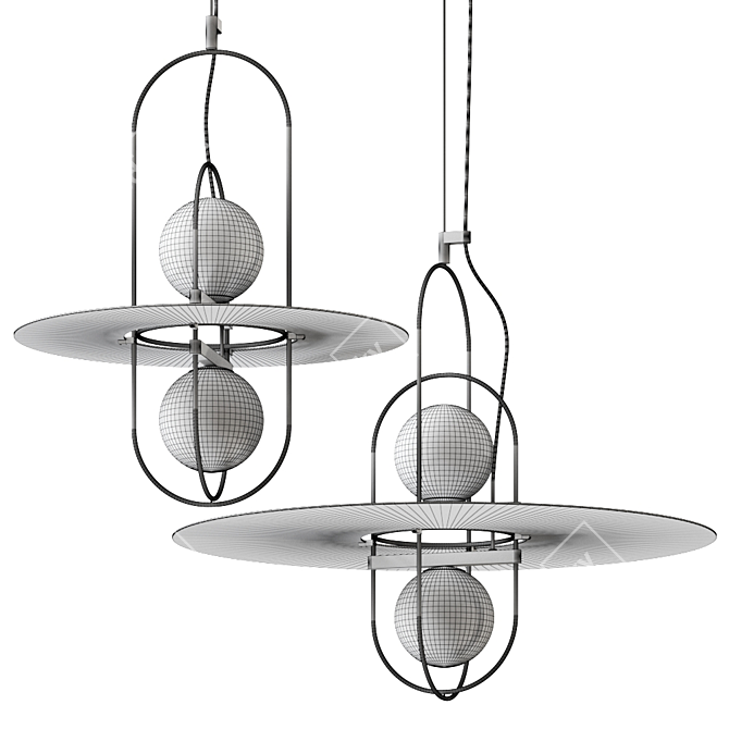 SETAREH Pendant Lamp: Modern Elegance 3D model image 2