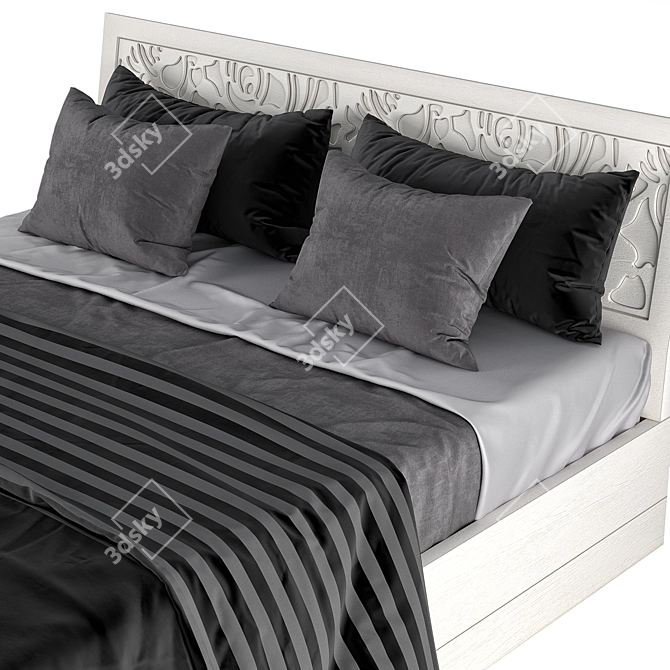 Benedetti Storage Bed: Stylish, Spacious, and Functional 3D model image 3