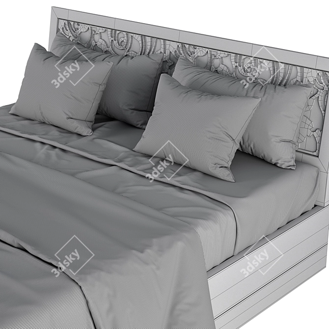 Benedetti Storage Bed: Stylish, Spacious, and Functional 3D model image 4