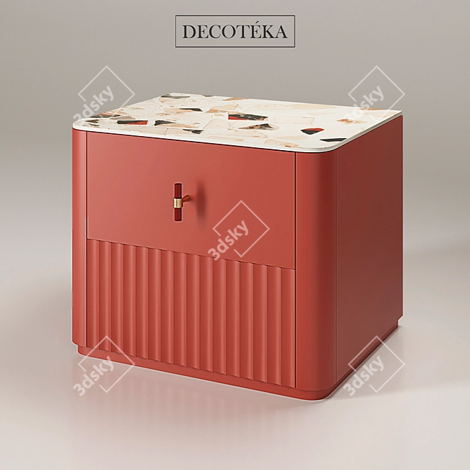 Title: Ornela Bedside Table: Stylish and Functional 3D model image 1