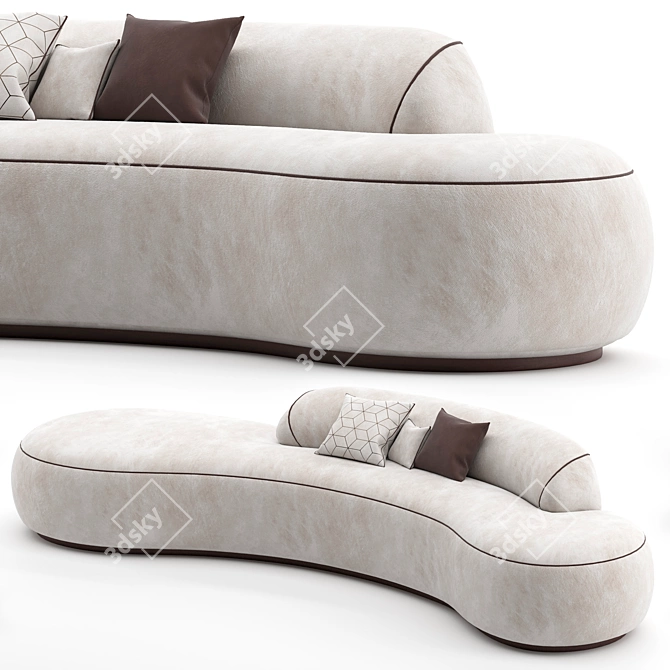 Serpentine Sofa by Holly Hunt 3D model image 1
