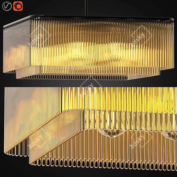 Zagg Ceiling Lamp: Sleek Design, Impeccable Illumination 3D model image 1