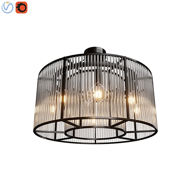 Elegant Bernardi Ceiling Lamp 3D model image 2